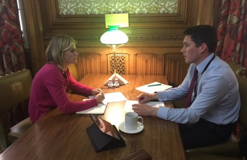 Huw Merriman and Justine Greening