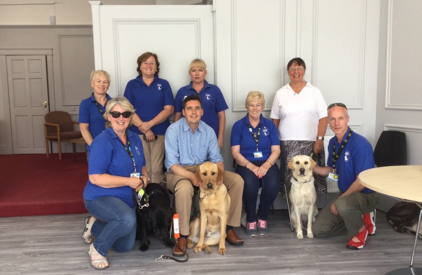 Huw and Guide Dogs Team