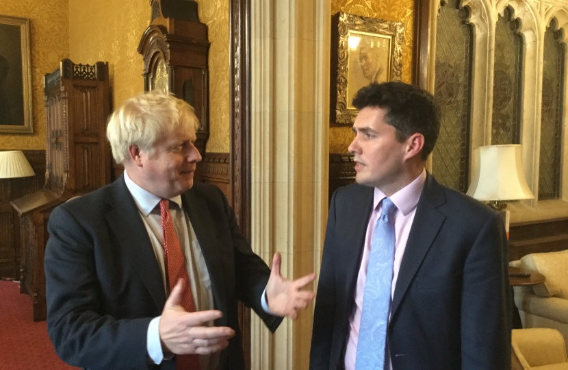 Huw Merriman with Boris Johnson