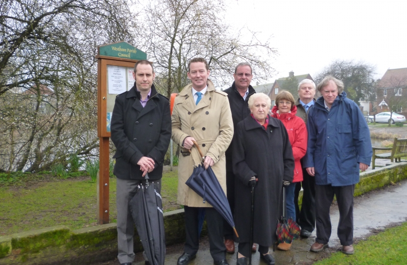 In photo from left to right: County Councillor Tony Freebody; Greg Barker MP; Ma