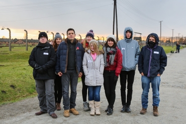 Huw with the Students