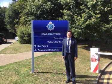 Huw at Police HQ