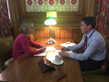 Huw Merriman and Justine Greening