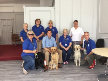 Huw and Guide Dogs Team