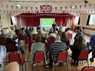 Speaking to farmers