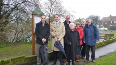 In photo from left to right: County Councillor Tony Freebody; Greg Barker MP; Ma